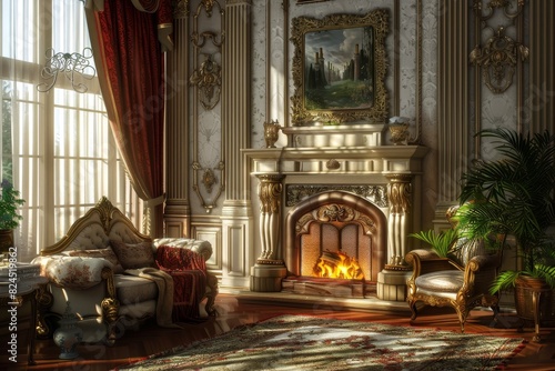 Classical Fireplace Interior © Abdul