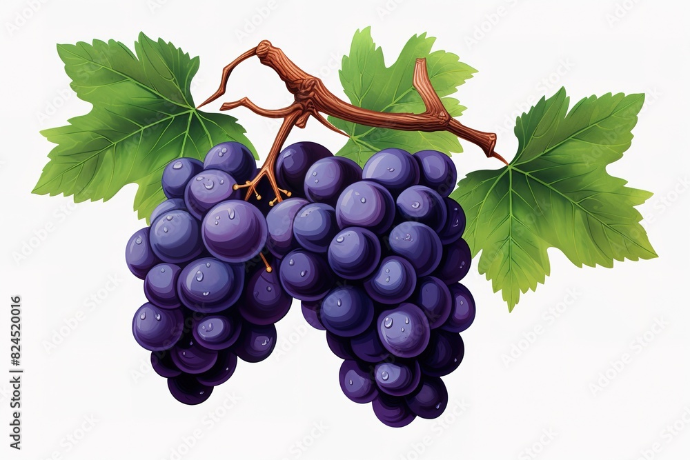 illustration of different variety of grape on white background illustration of different variety of grape on white background