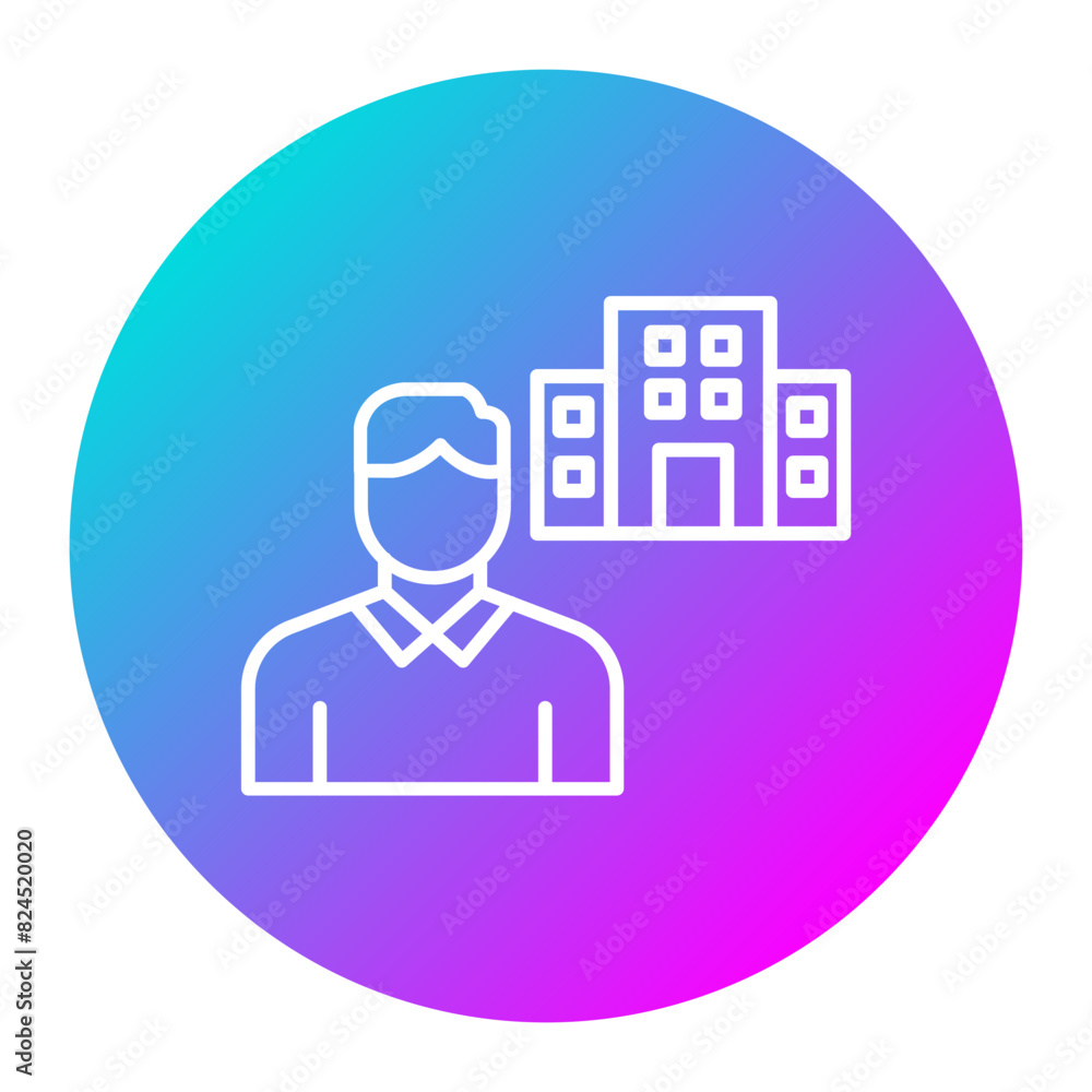 Employer vector icon. Can be used for Job Search iconset. Employer vector icon. Can be used for Job Search iconset.