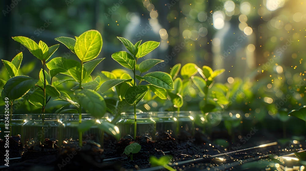Spring's lush nature blooms with fresh sprout in gardens, forests, and parks, showcasing the beauty of plants, leaves, and trees Spring's lush nature blooms with fresh sprout in gardens, forests, and parks, showcasing the beauty of plants, leaves, and trees