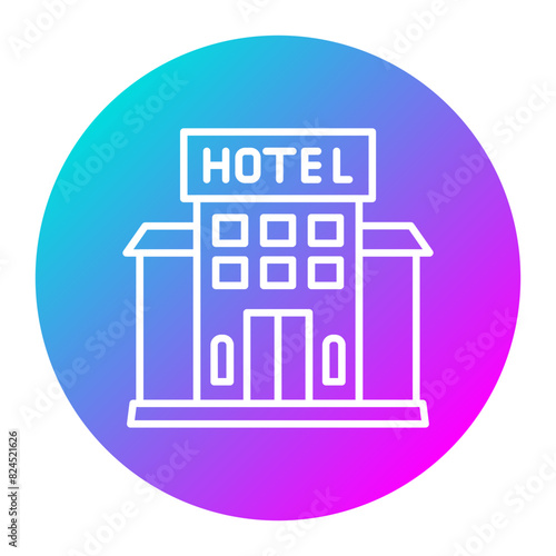 Hotel vector icon. Can be used for Travel Agency iconset.