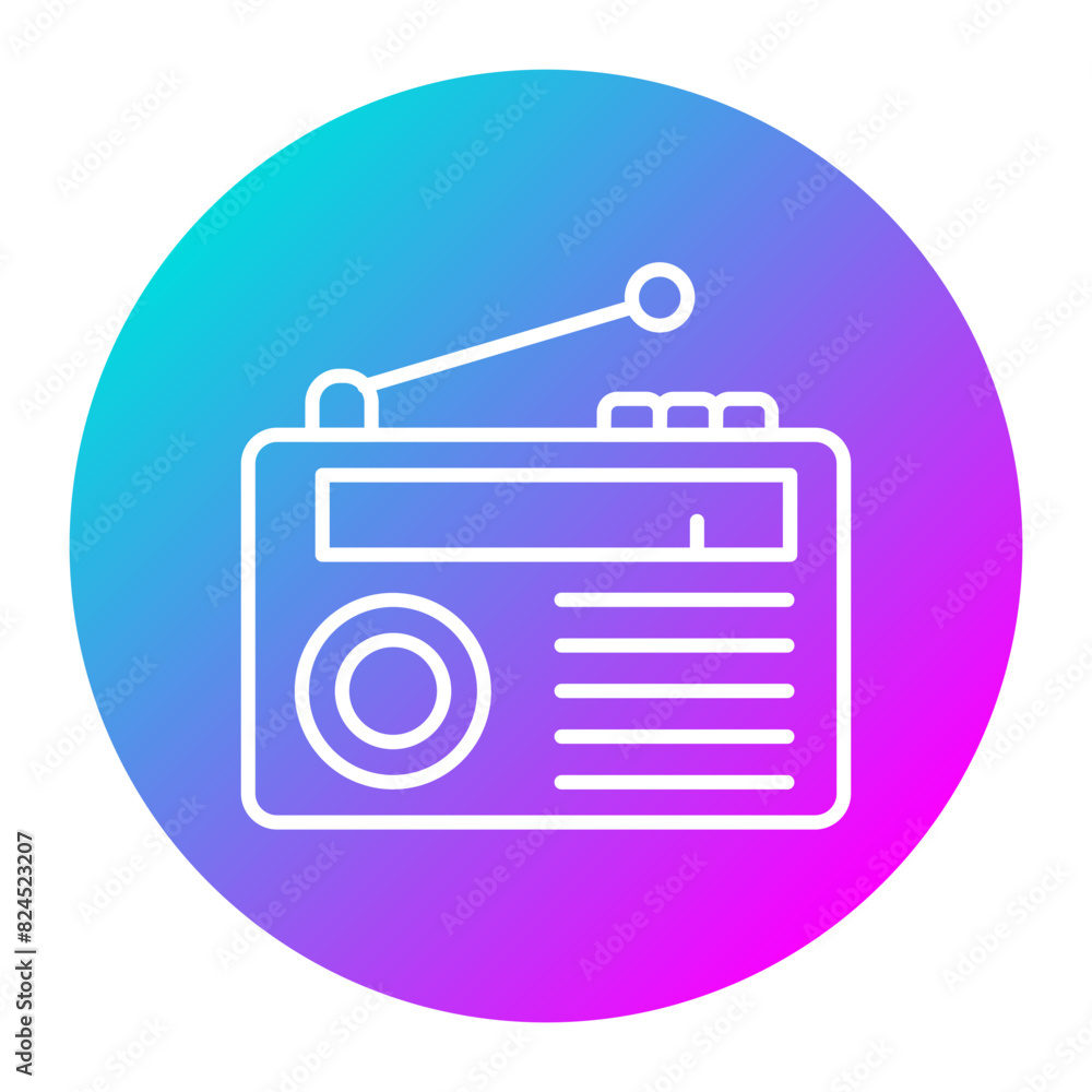 Radio vector icon. Can be used for Communication and Media iconset. Radio vector icon. Can be used for Communication and Media iconset.