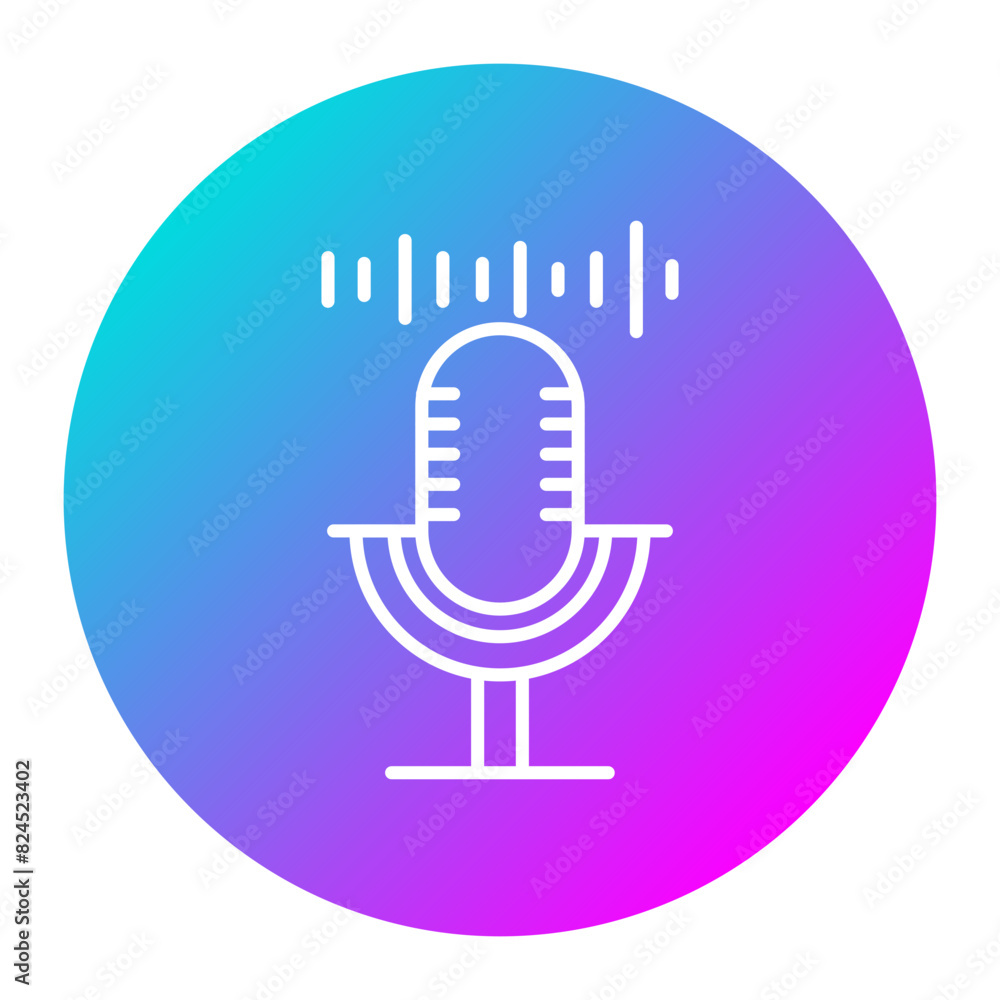 Voice Recorder vector icon. Can be used for Communication and Media iconset. Voice Recorder vector icon. Can be used for Communication and Media iconset.