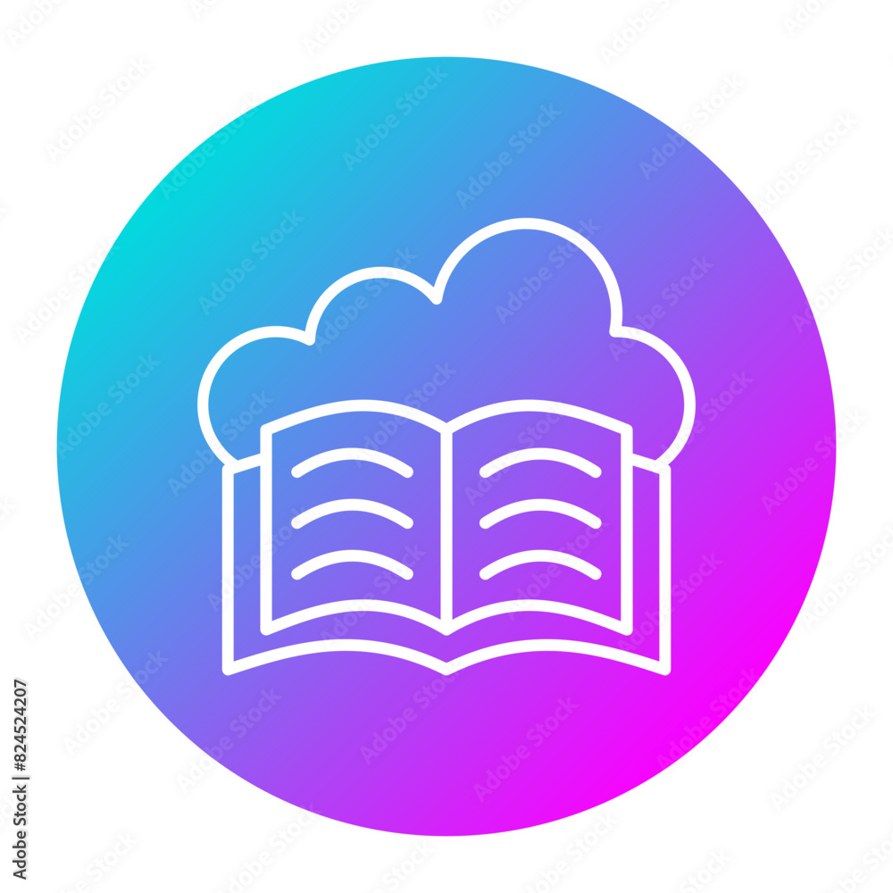 Cloud Library vector icon. Can be used for Online Education iconset. Cloud Library vector icon. Can be used for Online Education iconset.