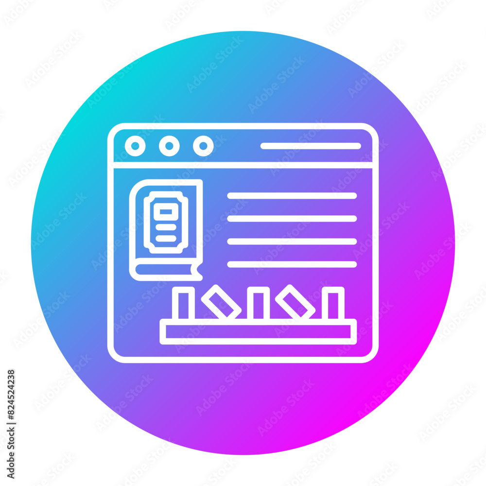 Ebook Bookstore vector icon. Can be used for Online Education iconset. Ebook Bookstore vector icon. Can be used for Online Education iconset.