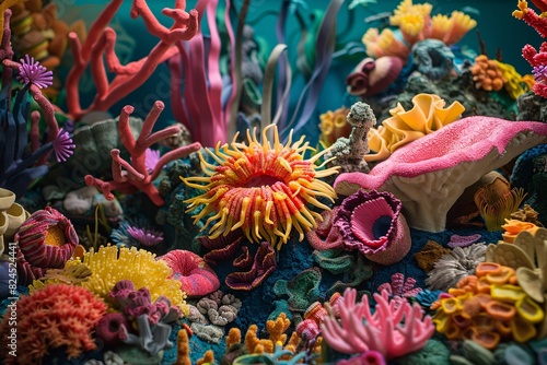 a colorful sea creatures in a tank