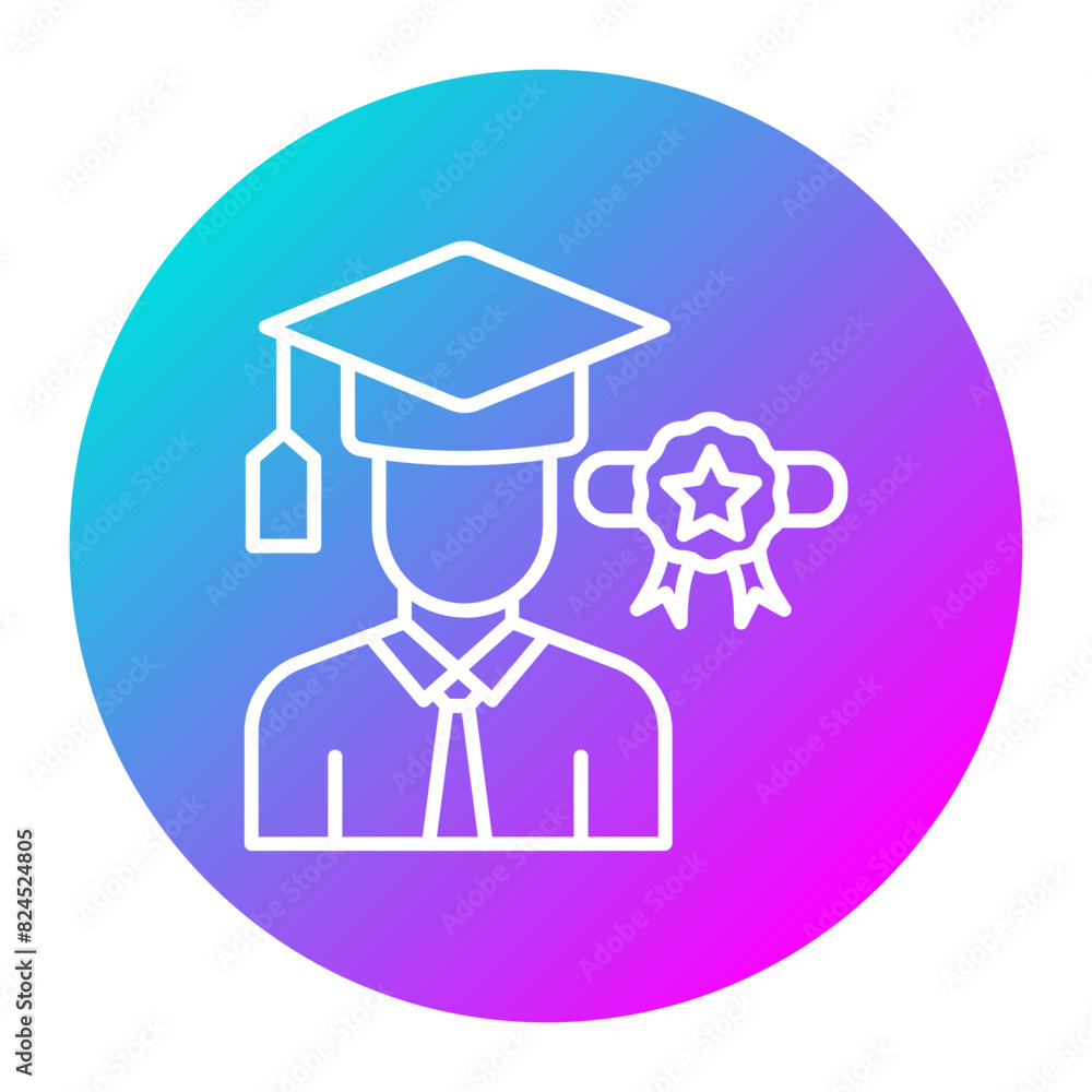 Graduation vector icon. Can be used for Online Education iconset. Graduation vector icon. Can be used for Online Education iconset.