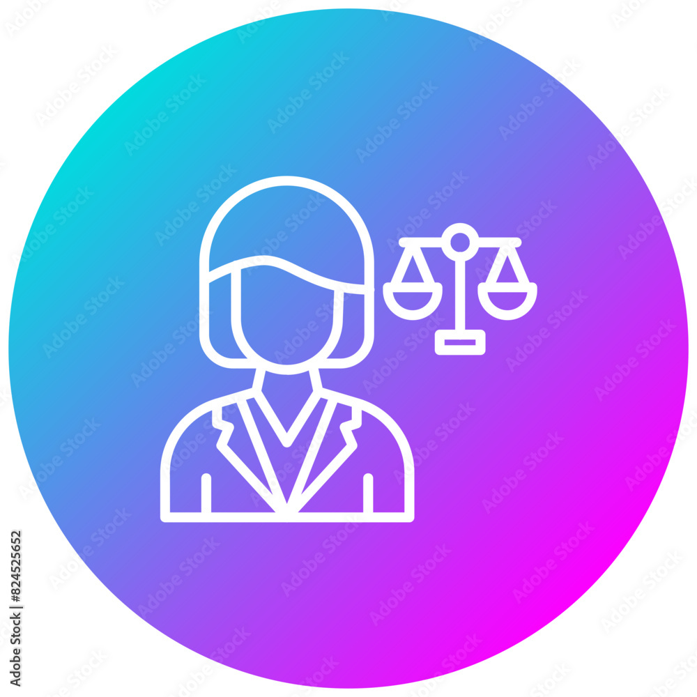 Lawyer vector icon. Can be used for Women iconset. Lawyer vector icon. Can be used for Women iconset.