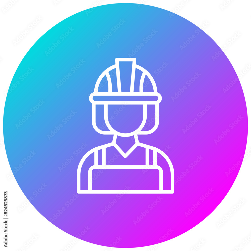 Construction Worker vector icon. Can be used for Women iconset. Construction Worker vector icon. Can be used for Women iconset.