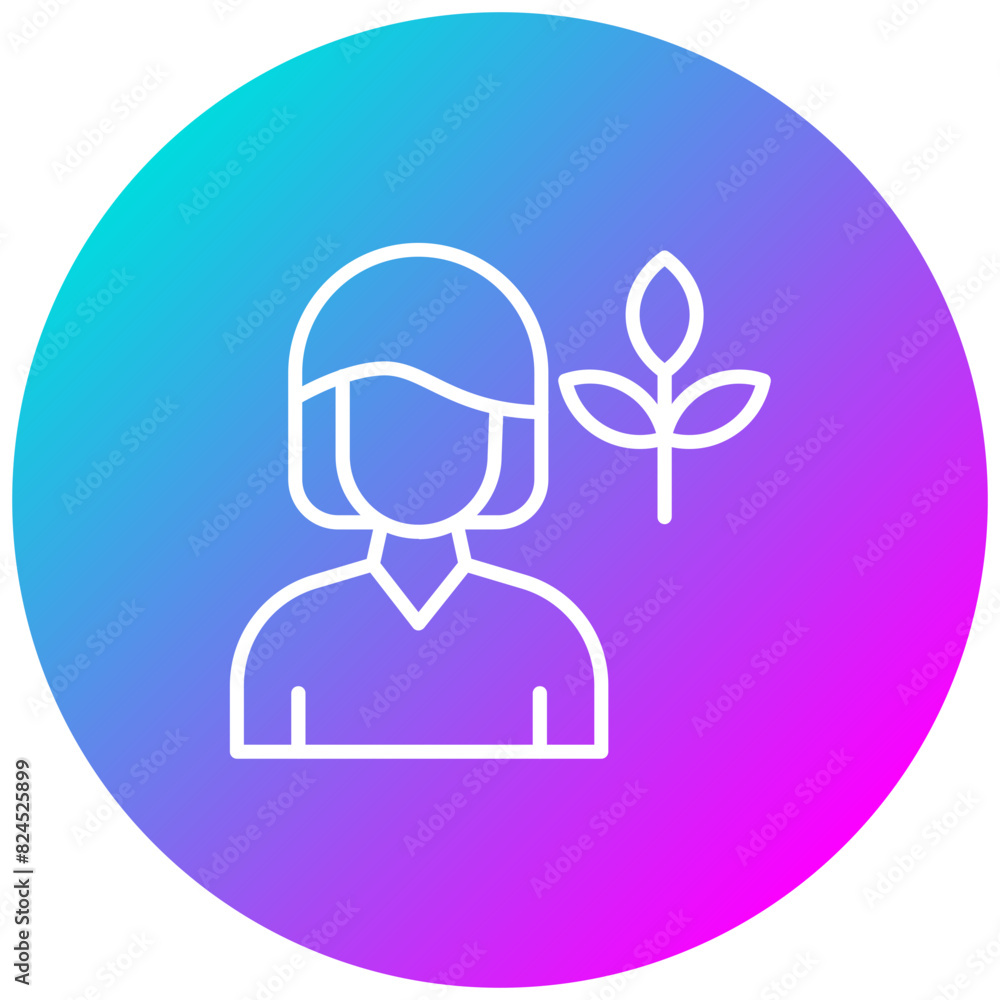 Environmentalist vector icon. Can be used for Women iconset. Environmentalist vector icon. Can be used for Women iconset.