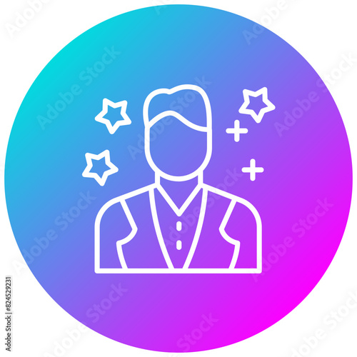 Actor vector icon. Can be used for Diversity iconset.