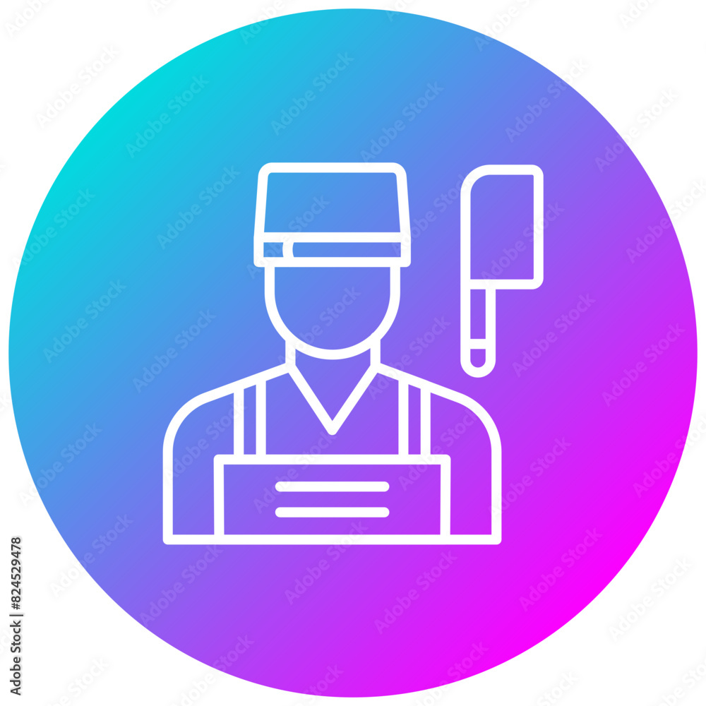 Butcher vector icon. Can be used for Diversity iconset. Butcher vector icon. Can be used for Diversity iconset.