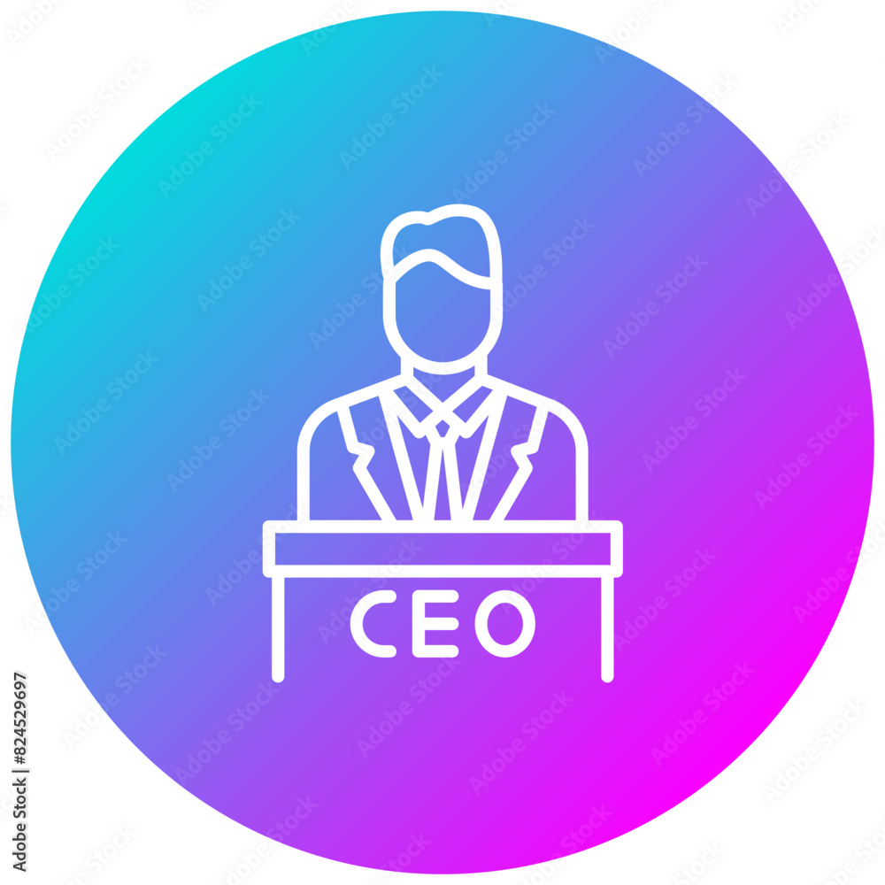 CEO vector icon. Can be used for Diversity iconset. CEO vector icon. Can be used for Diversity iconset.