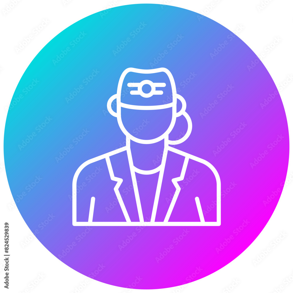 Flight Attendant vector icon. Can be used for Diversity iconset. Flight Attendant vector icon. Can be used for Diversity iconset.