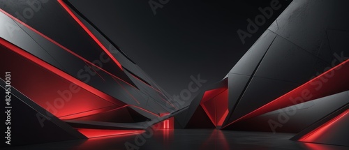 Wallpaper Mural abstract red black metallic background illustration. red metallic backdrop Torontodigital.ca