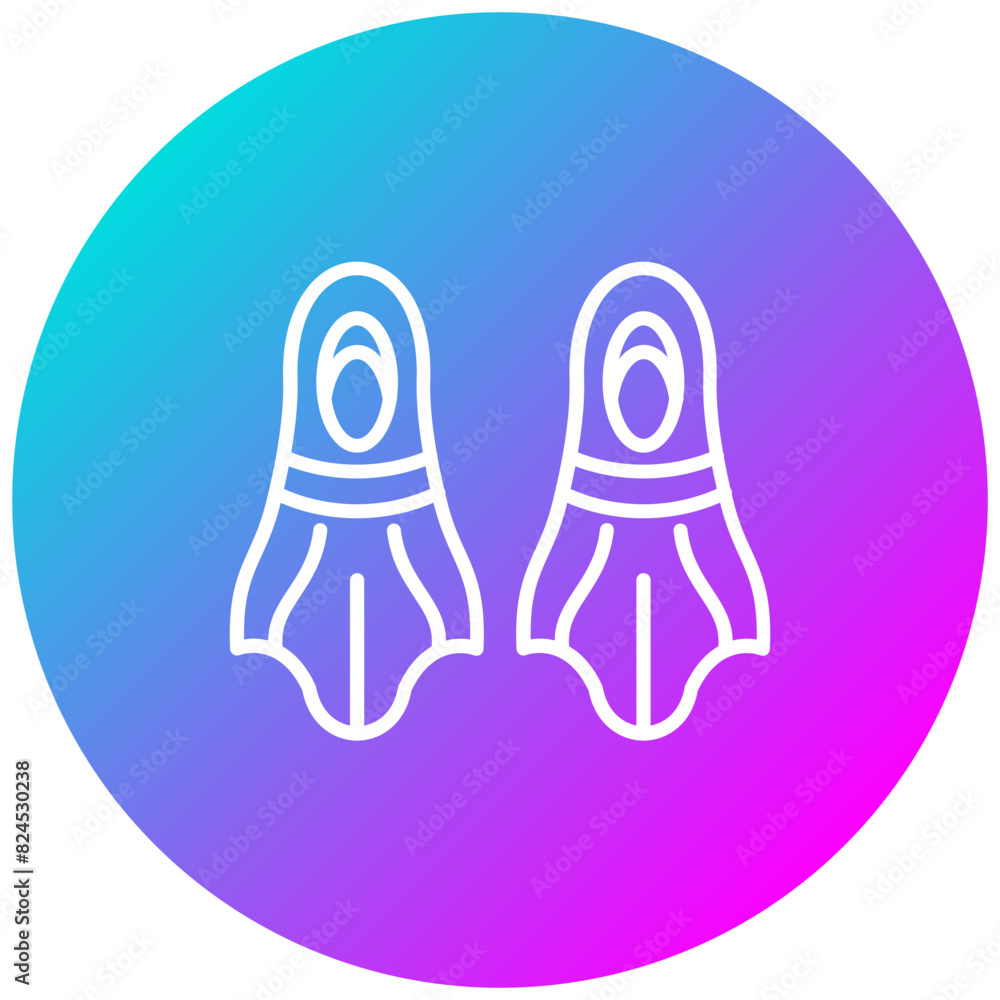 Diving Flippers vector icon. Can be used for Beach Resort iconset. Diving Flippers vector icon. Can be used for Beach Resort iconset.