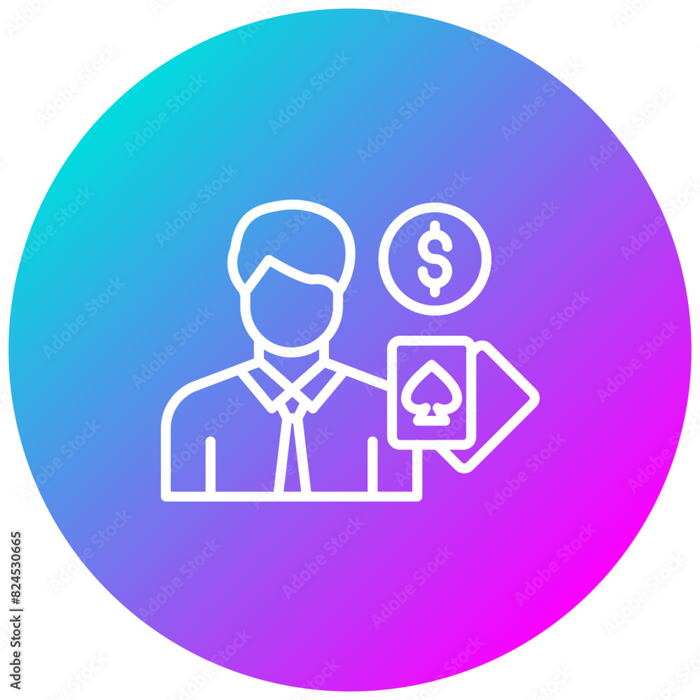 Compulsive Gambling vector icon. Can be used for Casino iconset. Compulsive Gambling vector icon. Can be used for Casino iconset.