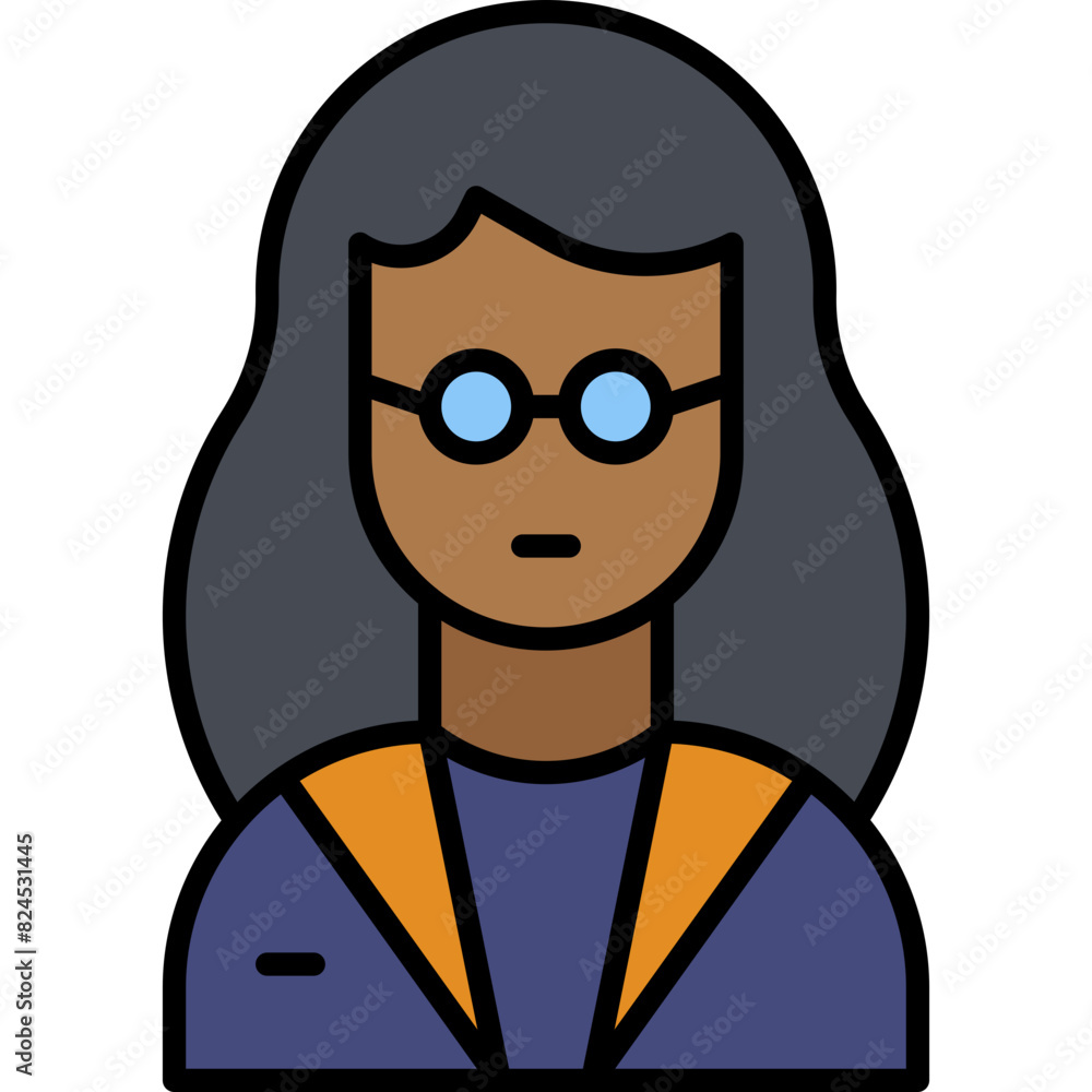 Vector Icon Woman, teacher, female, professor