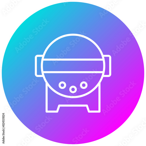 Disc Pelletizer vector icon. Can be used for Mettalurgy iconset.