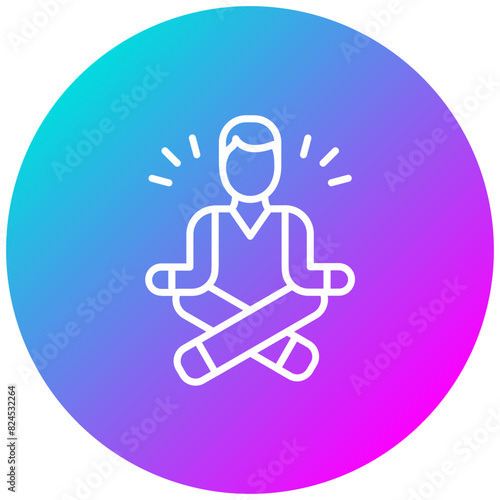 Meditation vector icon. Can be used for Psychology iconset.