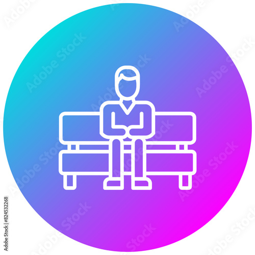 Loneliness vector icon. Can be used for Psychology iconset.