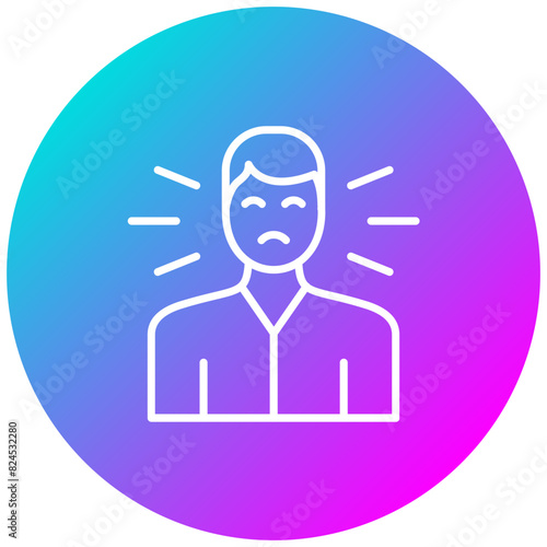 Fear vector icon. Can be used for Psychology iconset.