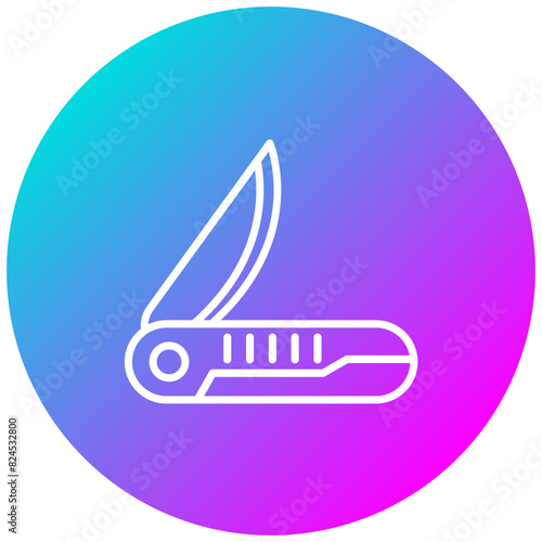 Pocket Knife vector icon. Can be used for Adventure iconset.