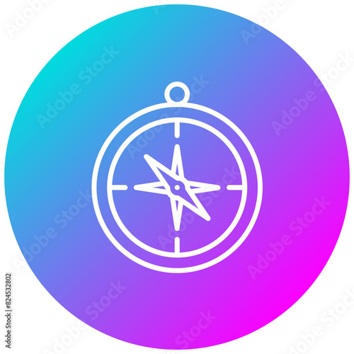 Compass vector icon. Can be used for Adventure iconset. © Artify IT Solutions