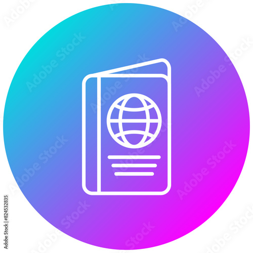 Passport vector icon. Can be used for Adventure iconset.