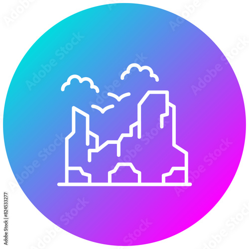 Caving vector icon. Can be used for Adventure iconset.