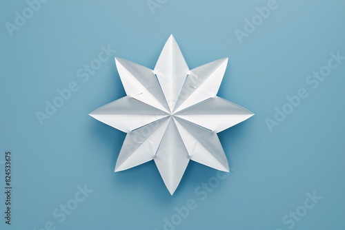 a white star shaped paper