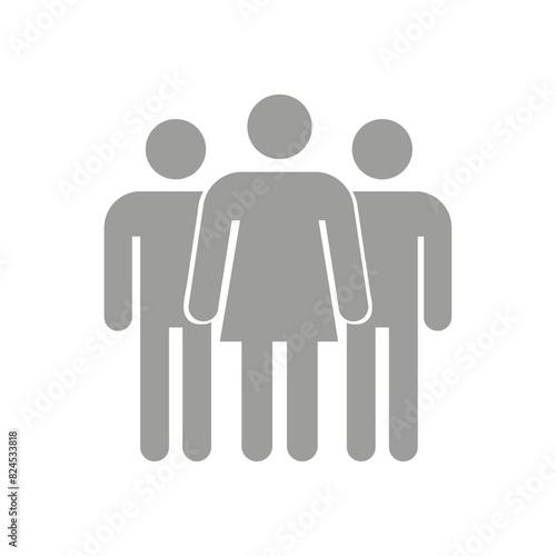 Flat illustration in grayscale. Avatar  user profile  person icon  profile picture. Suitable for social media profiles  icons  screensavers and as a template...