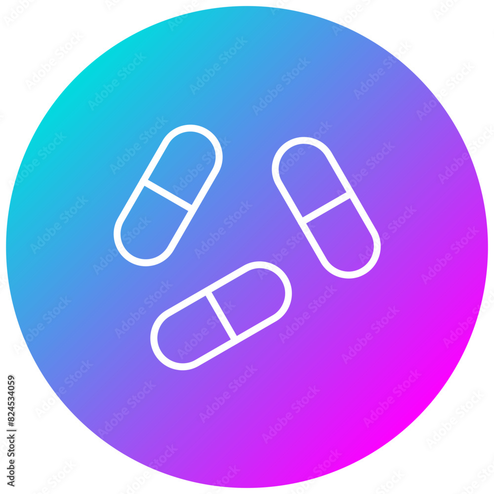 Pills vector icon. Can be used for Nutrition iconset. Pills vector icon. Can be used for Nutrition iconset.