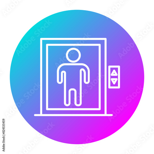 Elevator vector icon. Can be used for Railway iconset.