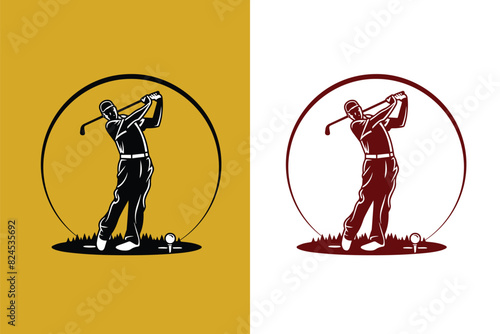 golf player Vector template
