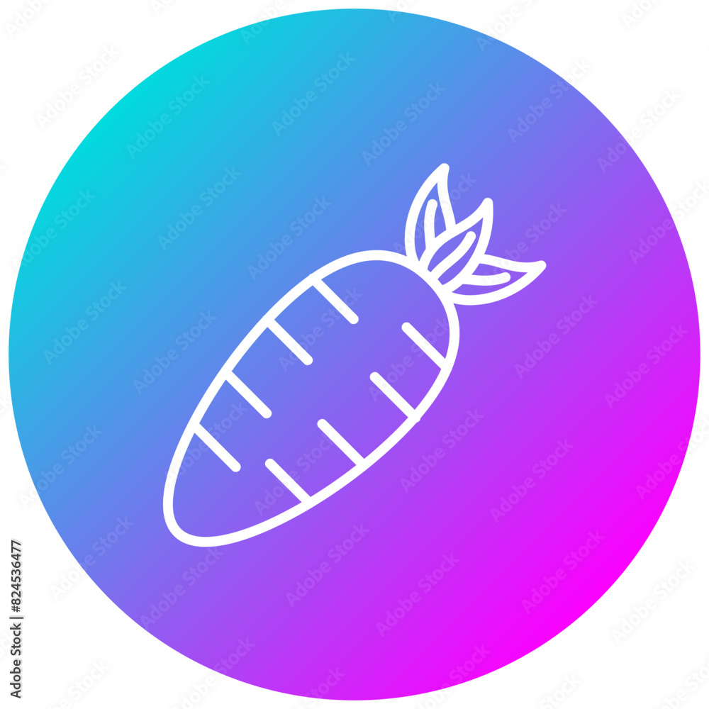 Carrot vector icon. Can be used for Carnival iconset.