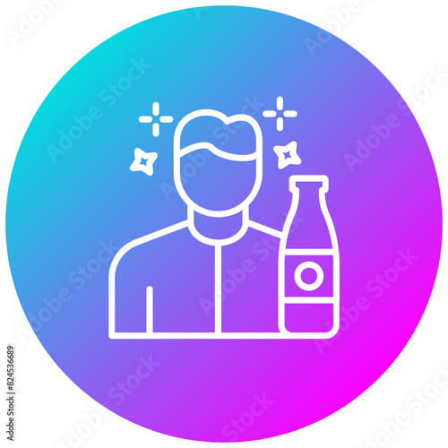 Alcoholic vector icon. Can be used for Homeless iconset.