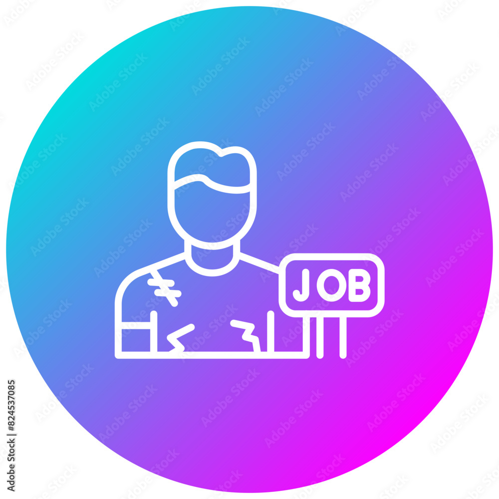 Job Search vector icon. Can be used for Homeless iconset. Job Search vector icon. Can be used for Homeless iconset.