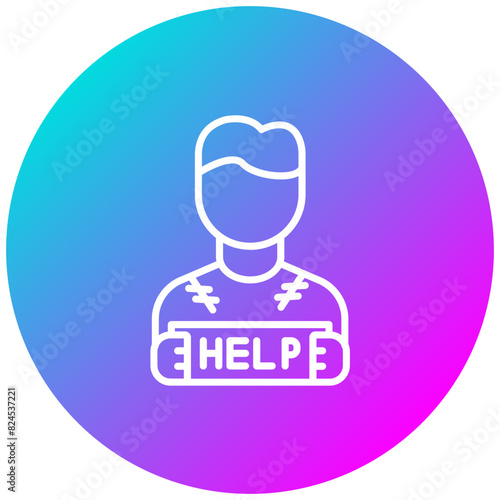 Help vector icon. Can be used for Homeless iconset.
