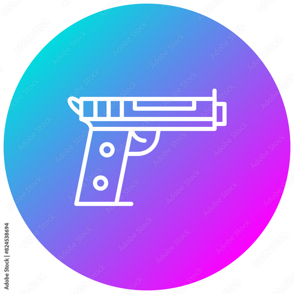 Gun vector icon. Can be used for Shooting iconset.