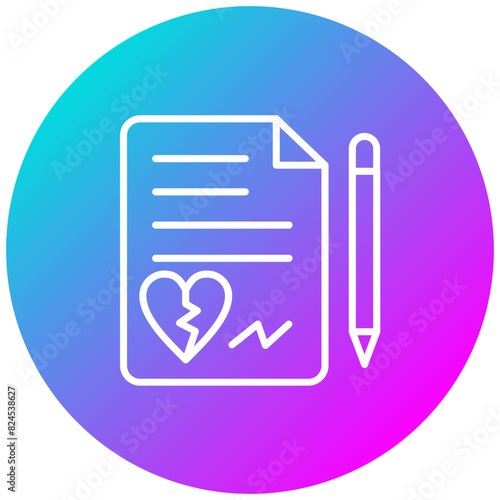 Divorce vector icon. Can be used for Child Adoption iconset.