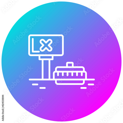 Antitank vector icon. Can be used for Shooting iconset.