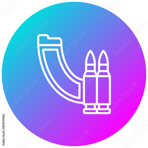 Bullet vector icon. Can be used for Shooting iconset.