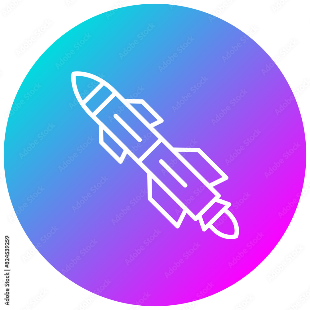 Missile vector icon. Can be used for Shooting iconset. Missile vector icon. Can be used for Shooting iconset.
