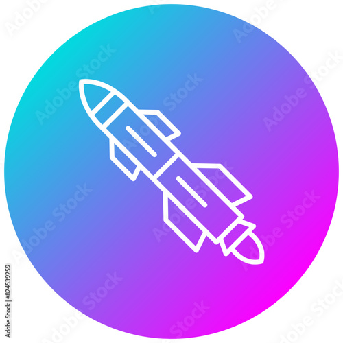 Missile vector icon. Can be used for Shooting iconset.