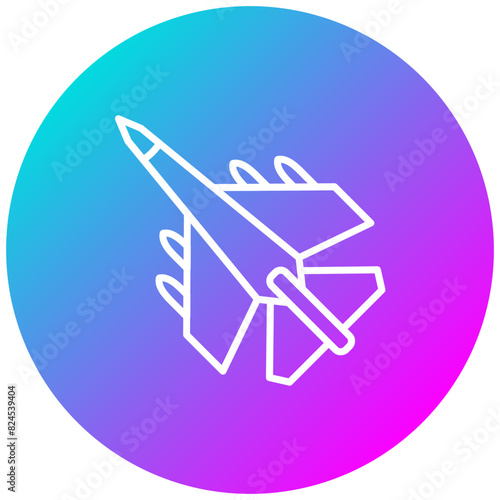 Jet vector icon. Can be used for Shooting iconset.