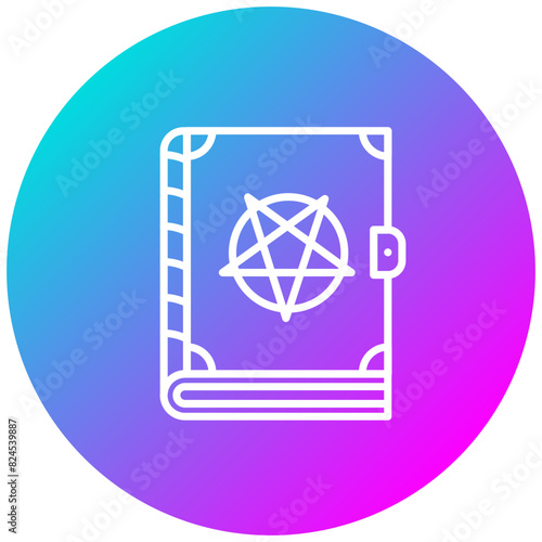 Spellbook vector icon. Can be used for Fairytale iconset.