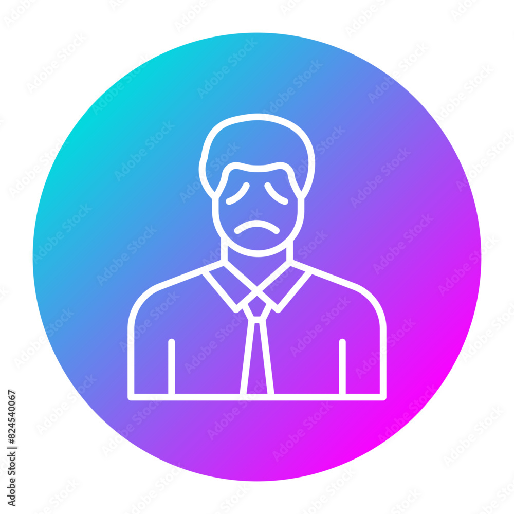 Businessman Sad vector icon. Can be used for Crisis Mangement iconset. Businessman Sad vector icon. Can be used for Crisis Mangement iconset.