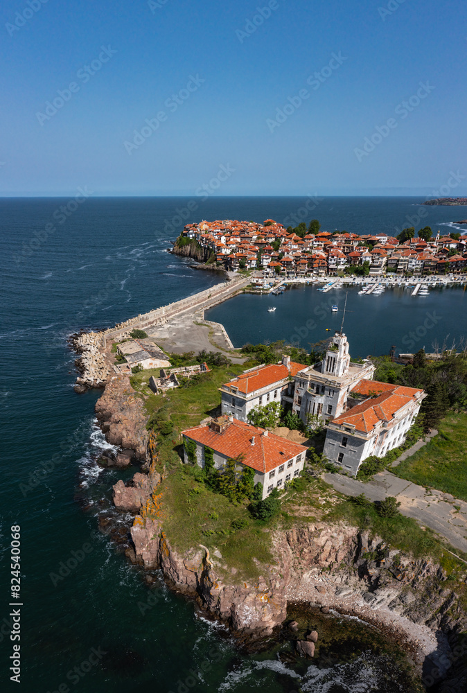 Abandoned fishing school on St Kirik island in Sozopol, Bulgaria Abandoned fishing school on St Kirik island in Sozopol, Bulgaria