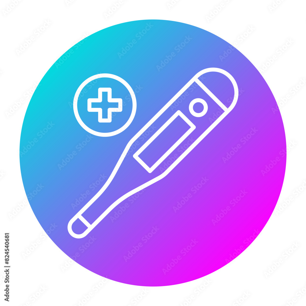 Digital Thermometer vector icon. Can be used for Nursing iconset. Digital Thermometer vector icon. Can be used for Nursing iconset.